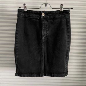 American Eagle Black Denim Mini Skirt